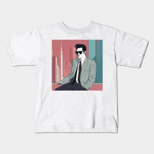 Suave Spectacle Elvis Edge Sunglass Stance Art Deco Kids T-Shirt